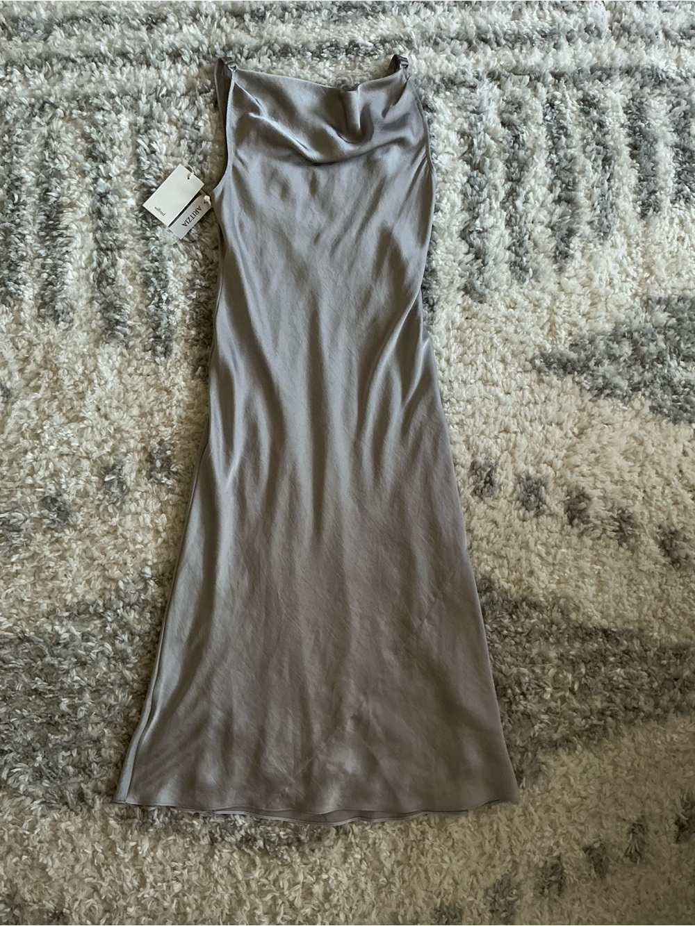 Aritzia Satin Maxi dress - Taupe Gray